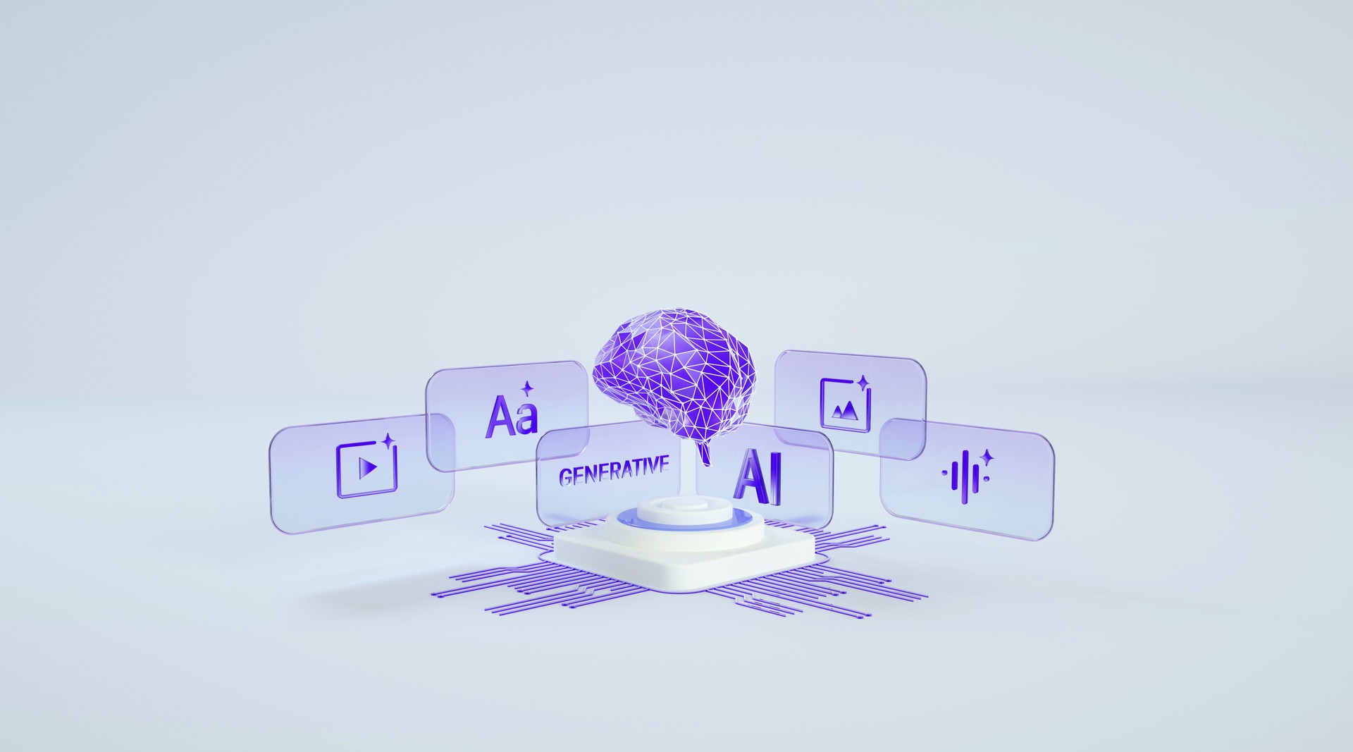 Generative ai, artificial intelligence, data mining, deep learning, ai brain concept